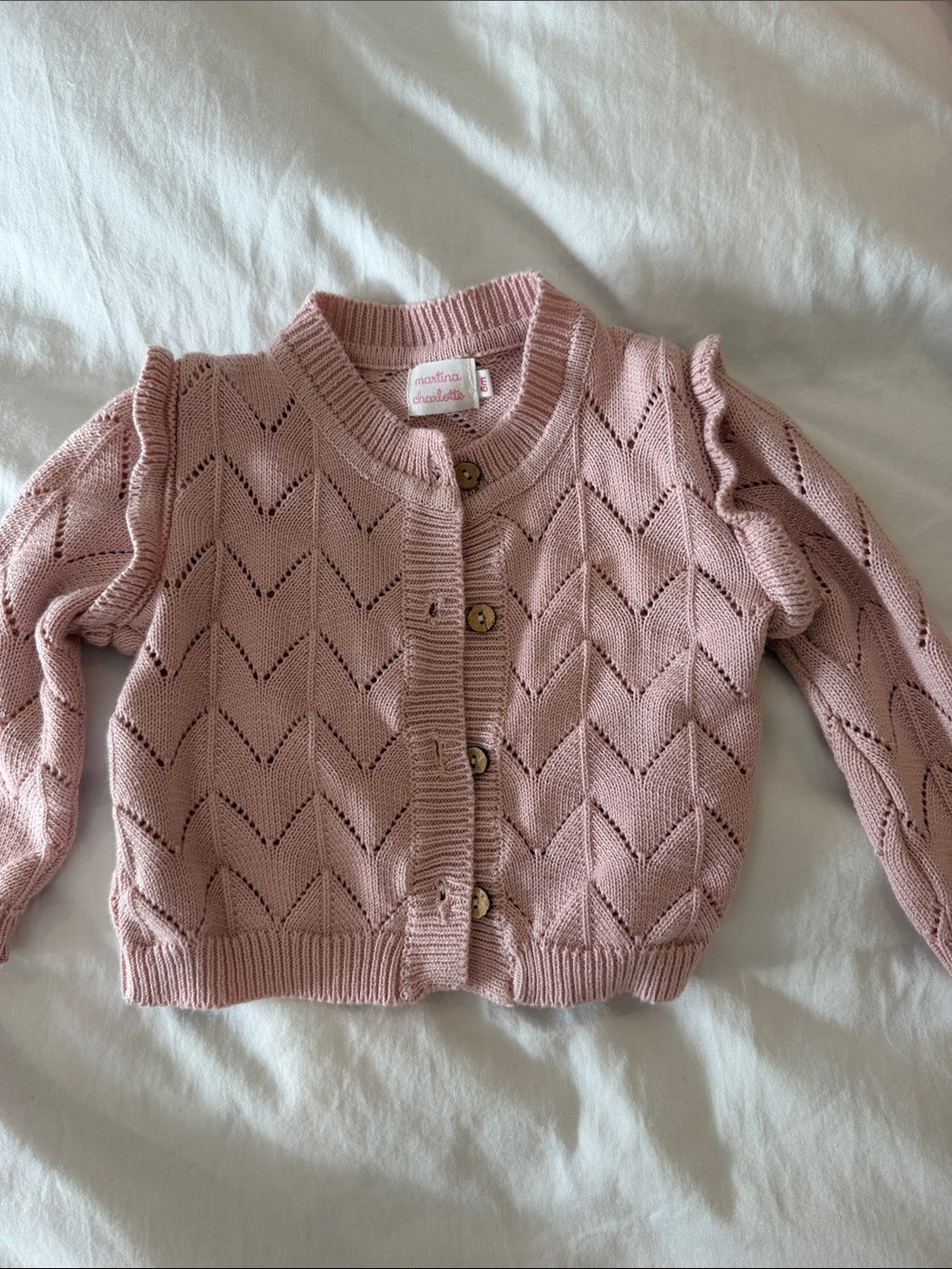 Madeline & Co. Pink Knit Cardigan Sweater for Kids